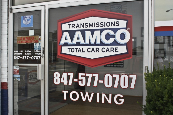 AAMCO; Full Color Vinyl Decal and Vinyl Lettering